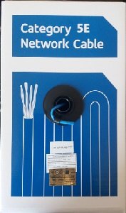 Cat 5E - Ethernet 1000Ft 24 Gauge (AWG), 4 Pair - 350 MHZ UTP FT4, Blue/White
