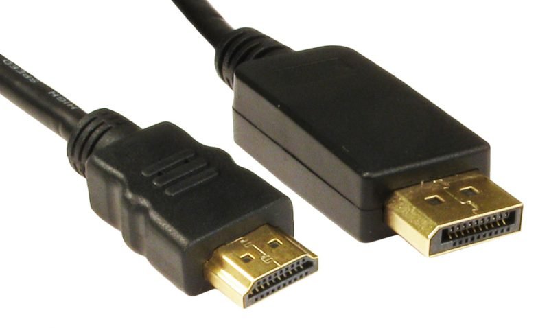 3 Ft Display Port Male to HDMI Male Cable With Audio
