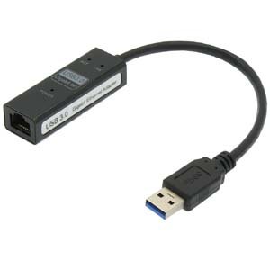 USB Adapters - 6" USB 3.0 A Male to RJ45 Female Gigabit Ethernet Adapter