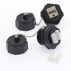 Cat.6 RJ45 Shielded Industrial Panelmount Jack with Dust Cap