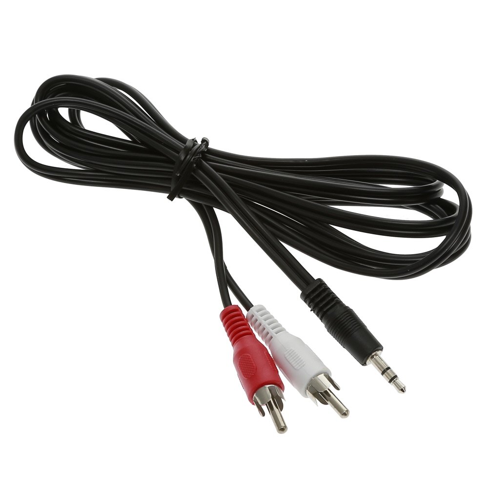 3.5mm Stereo Male to 2RCA Male to Male cable