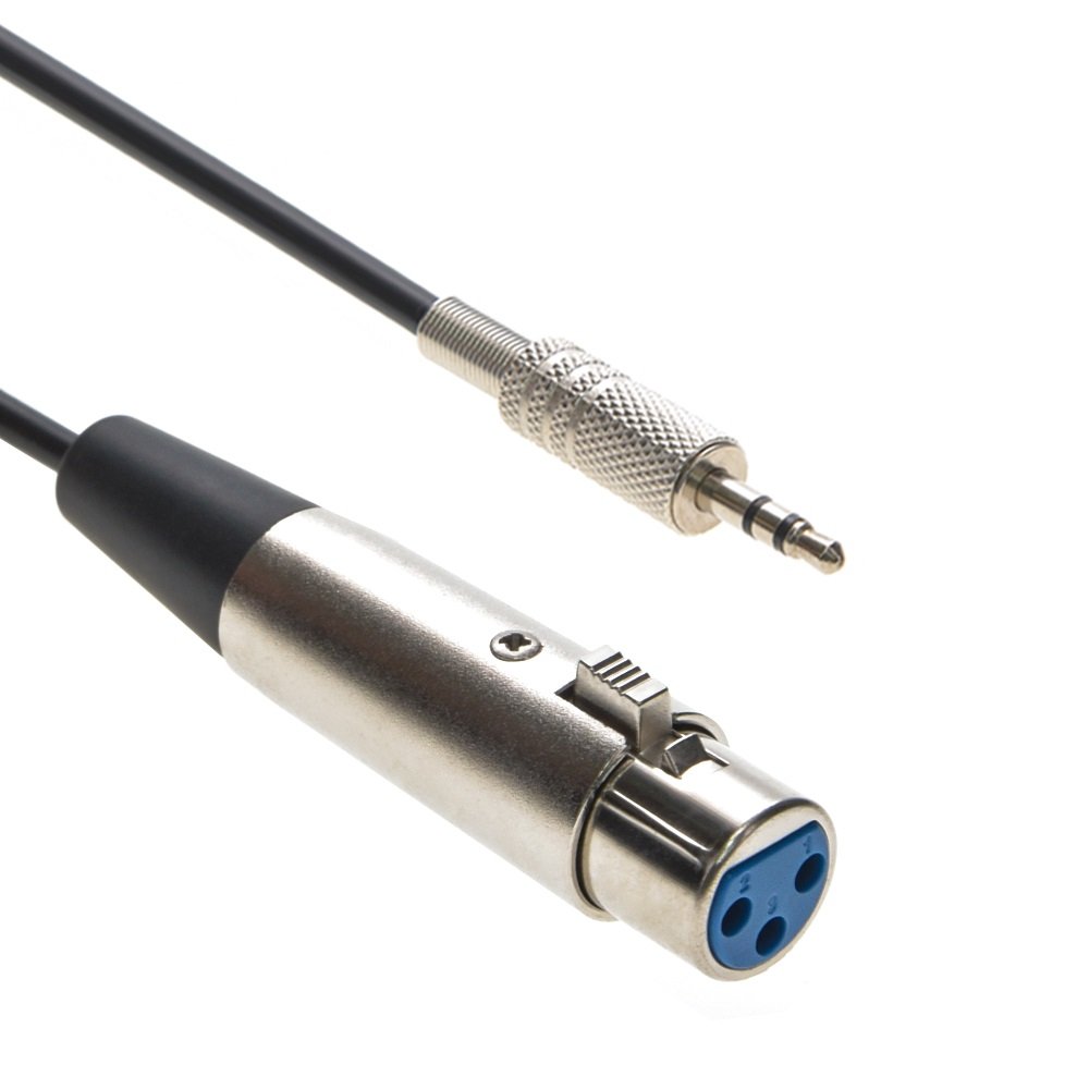XLR female to 3.5mm stereo TRS (Balanced Audio) male cable