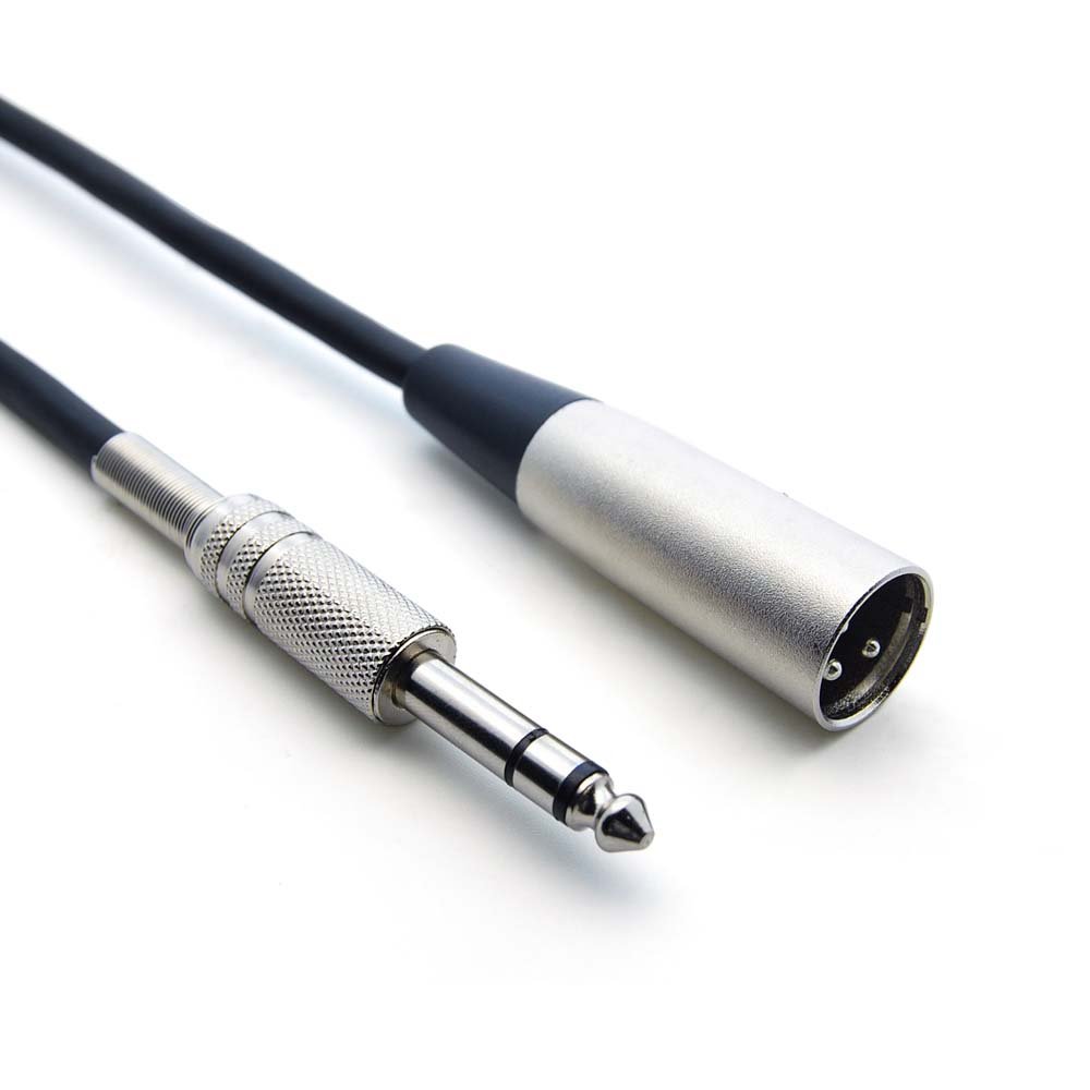XLR Male to 1/4 Male stereo balanced microphone cable