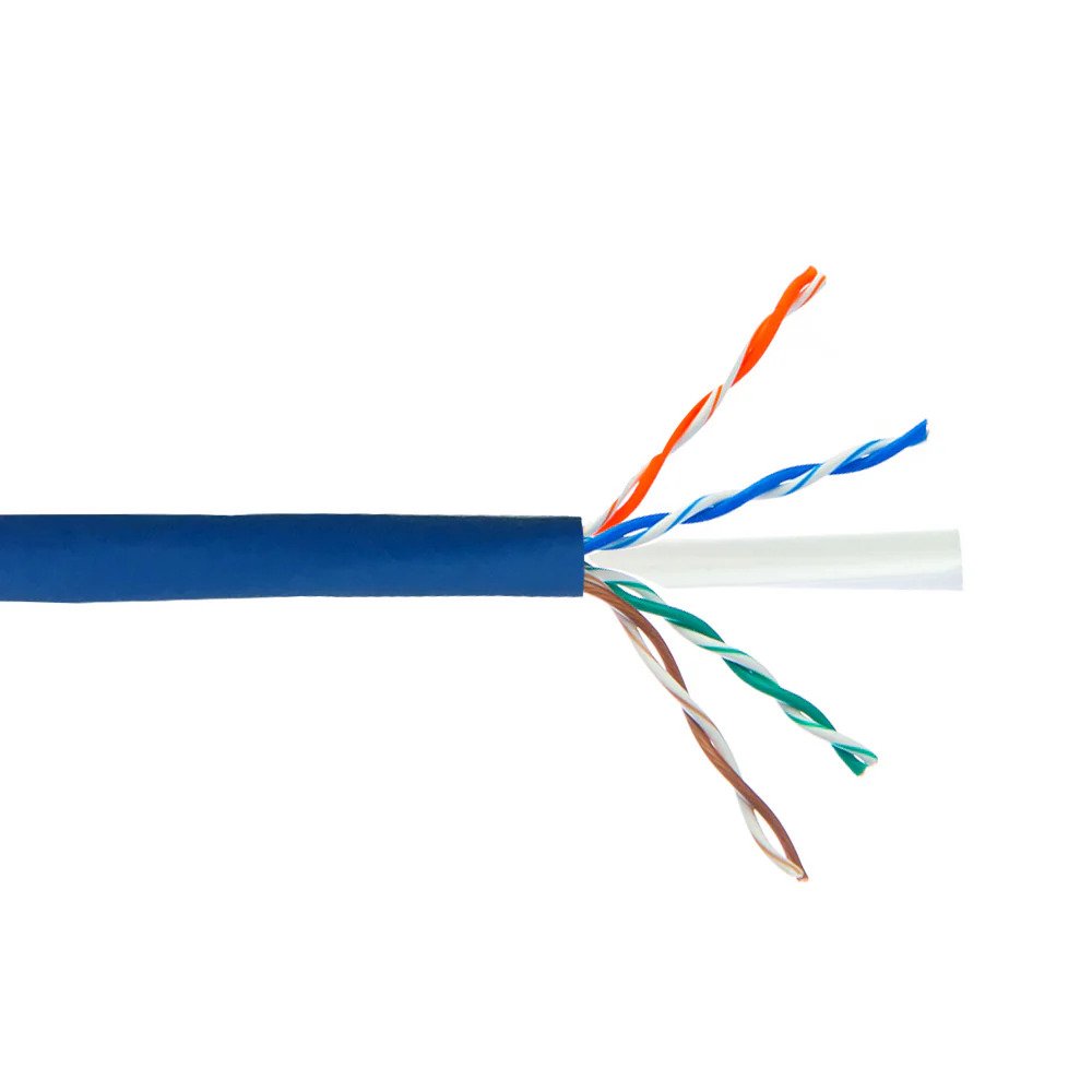 C6 CMP Plenum UTP 4 Pair Solid 23AWG Bulk Cable 1000ft package.