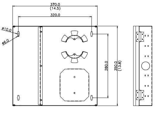 Wall Mount Fiber Panel line diagram 2